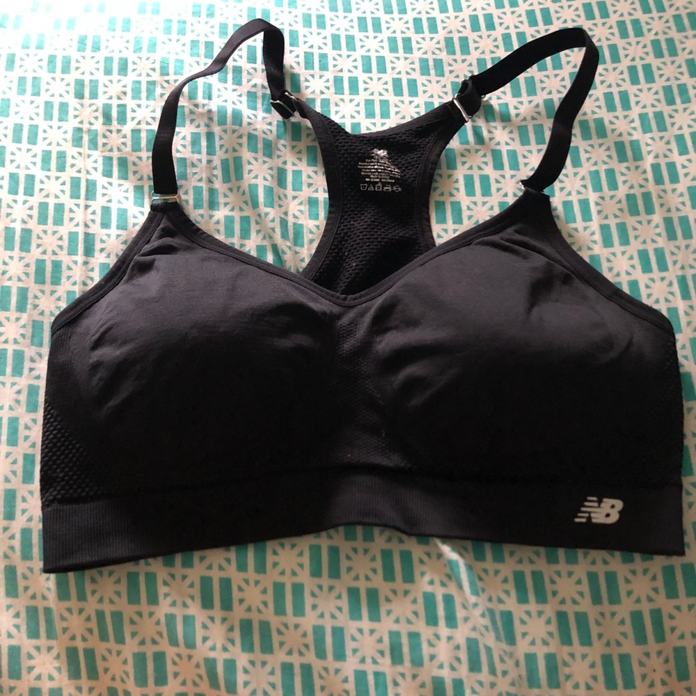 New Balance black sport bra